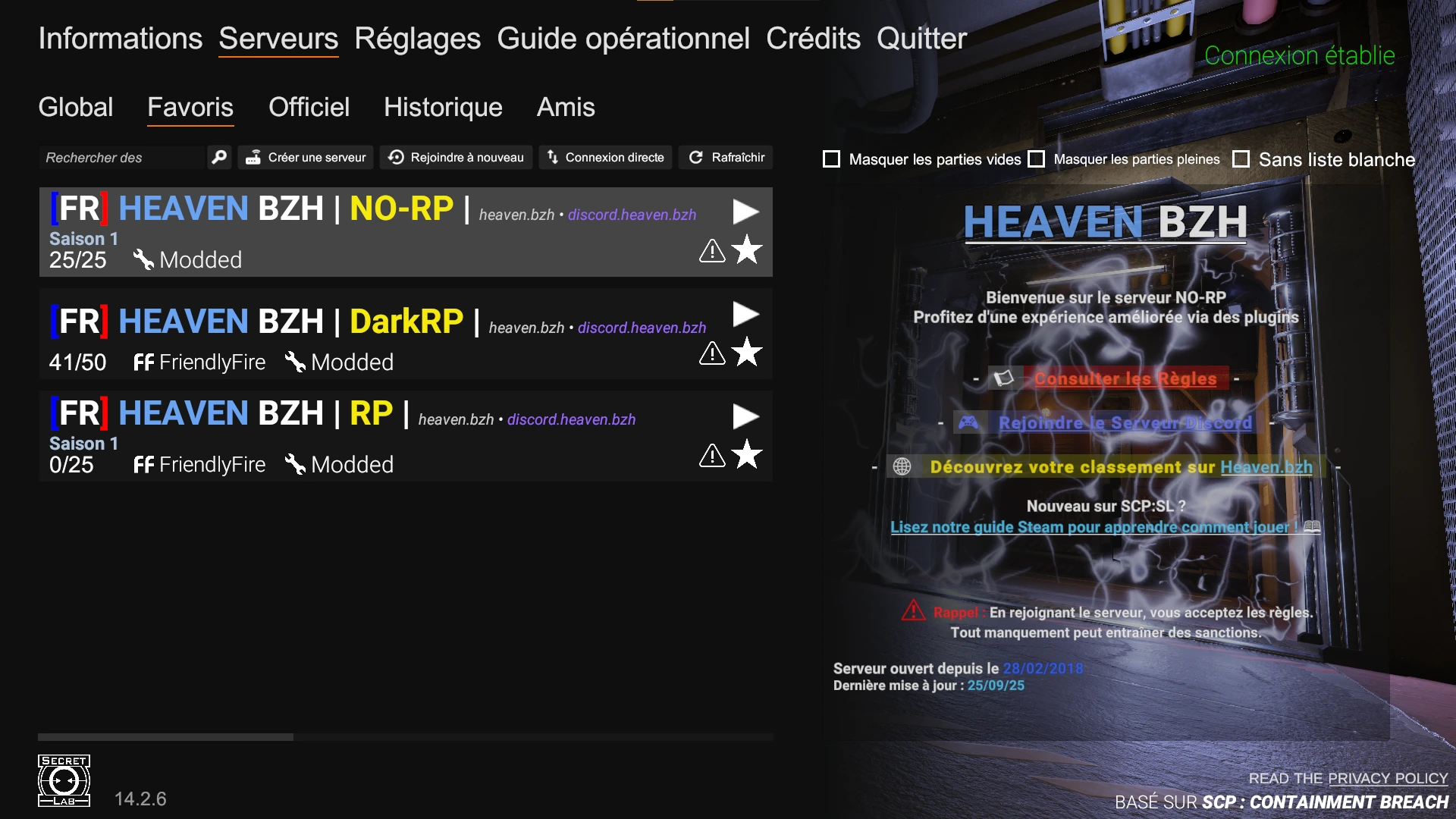 SCP: Secret Laboratory Server Browser